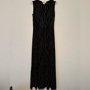 Ronni Nicole Black Velvet Embellished Maxi Dress